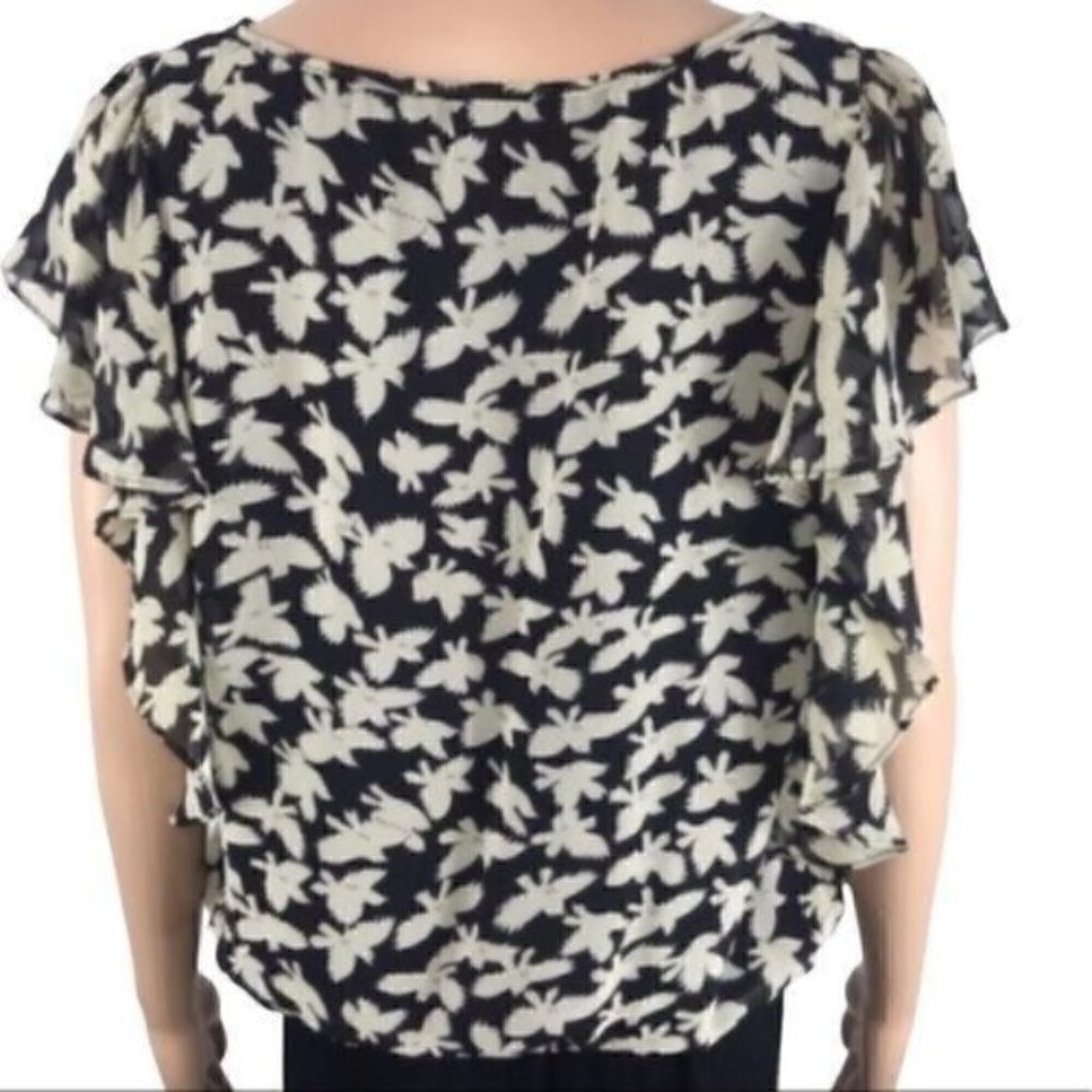 Daniel Rainn swirling birds Blouse top size small Style#10803 - Picture 2 of 8